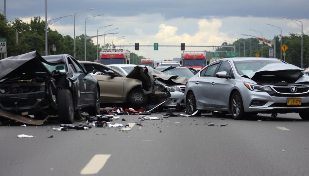 multi-car accident